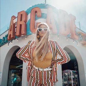 NastyGal striped short suit